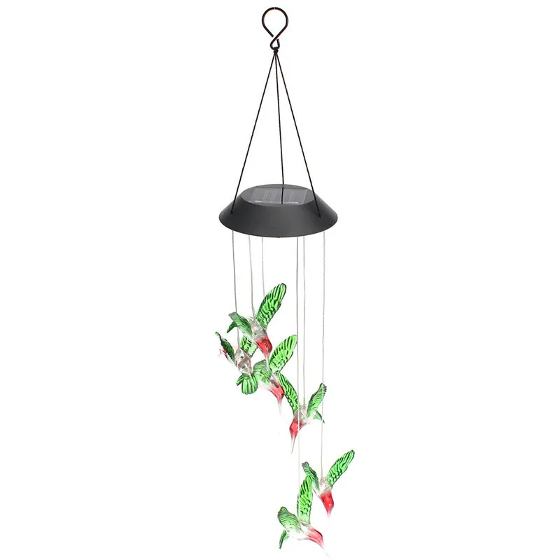 

Humming Bird Solar Power LED Solar Light Lighted Yard Led Outdoor Light Garden Path Decoration Wind Chime Lamp White