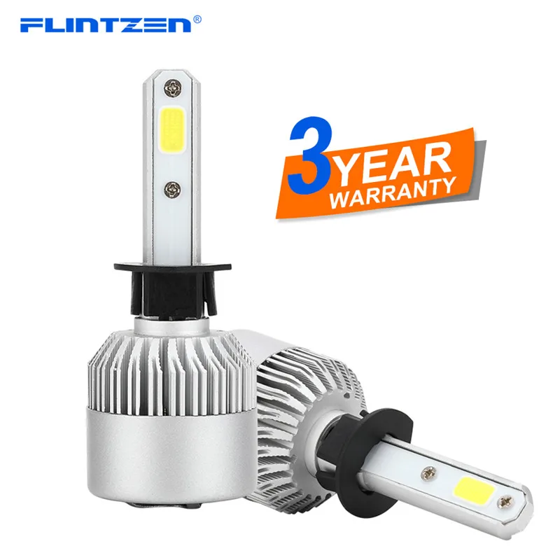 Flintzen 2 шт. H7 H4 светодиодный H1 H11 6000K HB3 HB4 ные Автомобильные фары 8000LM Сверхъяркие