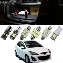 Интерьер светодиодные для Mazda2 Mazda3 Mazda5 Mazda6 Atenza Cx7 CX-7 автомобиля замена лампы купол Географические карты свет лампы Яркий белый 10 шт.