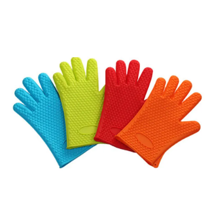 Silicone gloves heat resistant thickening high temperature anti hot
