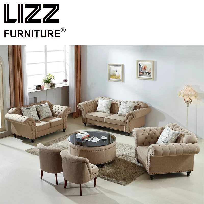 Clic Sofa Loveseat Chair Fabric Sectional Set Living Room Fabric Sectional Sofa Set Living Room
