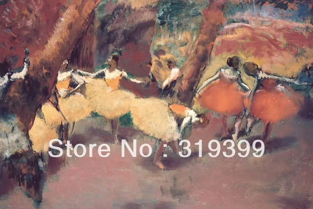 

Oil Painting Reproduction on Linen Canvas,Before the Performance by edgar degas ,Free DHL Shipping,handmade,Top Quality
