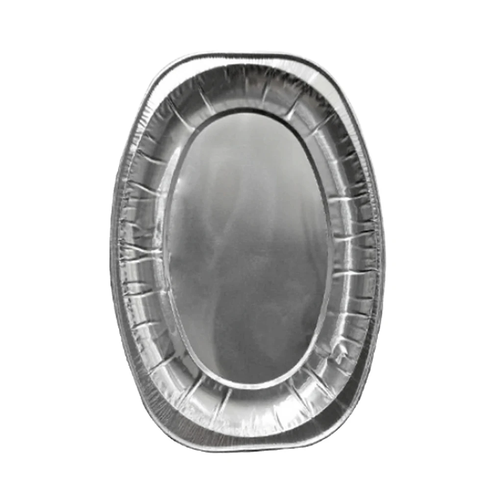 

20pcs Aluminium Foil Disposable Serving Dishes Tray Serving Plates Tableware for Parties Banquet Catering BBQ