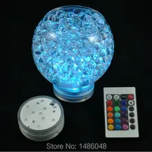 20 шт.* Светодиодные разного цвета Водонепроницаемая Свадебная световая база с пультом дистанционного управления свадебные лампочки для праздника под ваза-светильник
