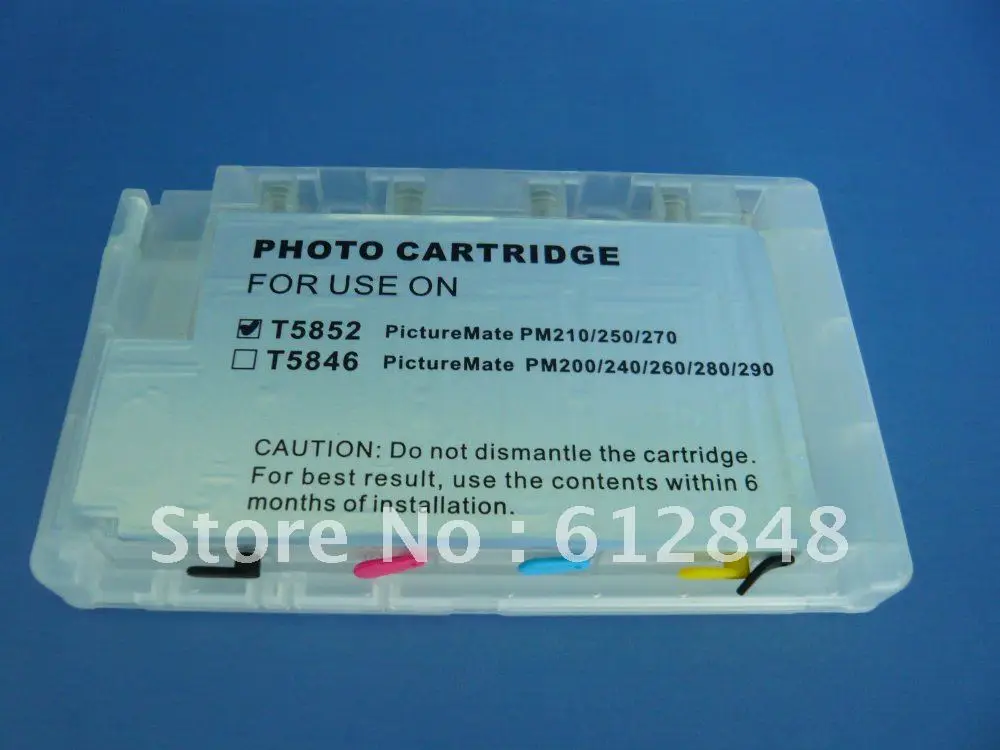 Empty refillable ink cartridge T5852 for Epson PictureMate PM210 PM250