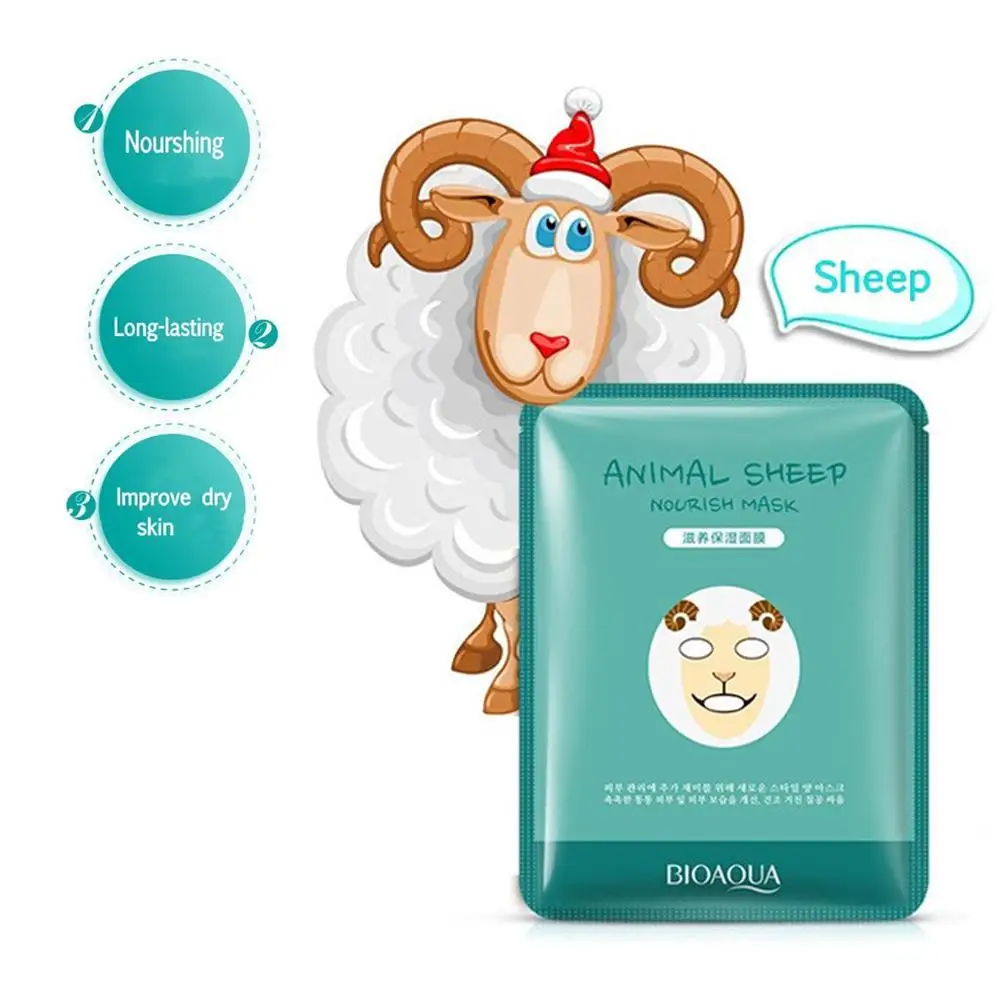 Dog Animal Face Mask Deep Moisturizing Sheet Mask Oil Control Brighten