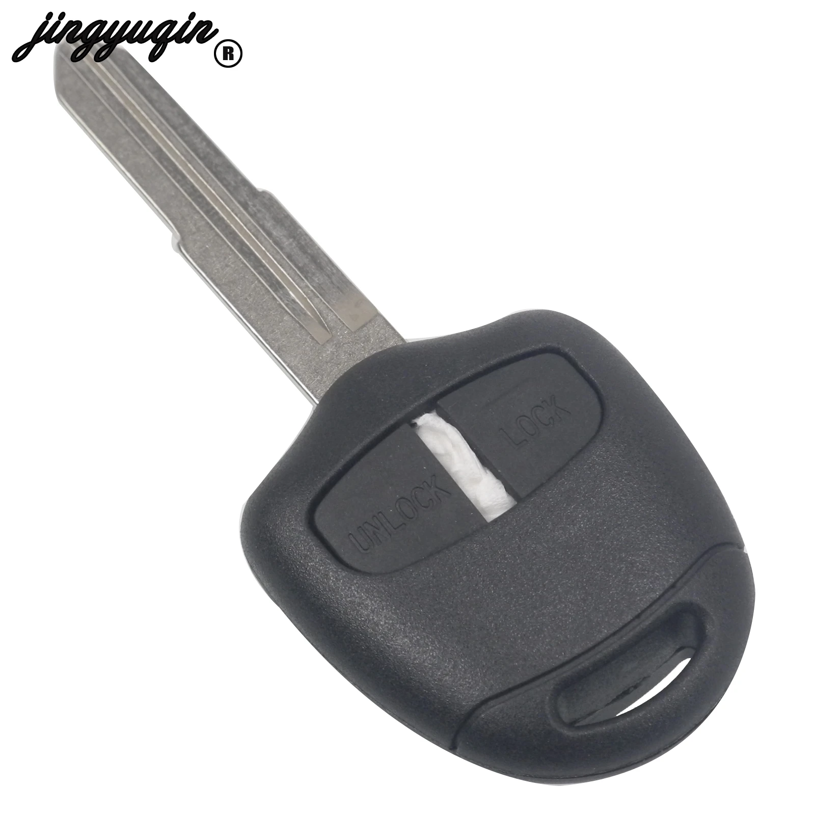 

jingyuqin 2 Buttons Remote Key Case for Mitsubishi Lancer EX Evolution Grandis Outlander Blank Key Shell Replacement No LOGO