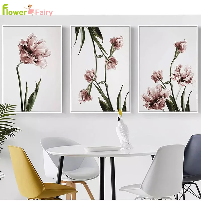 Classical Flower Canvas Painting Plant Nordic Poster Picture Posters Living Room Wall Art Pictures Print Home Decor Unframed