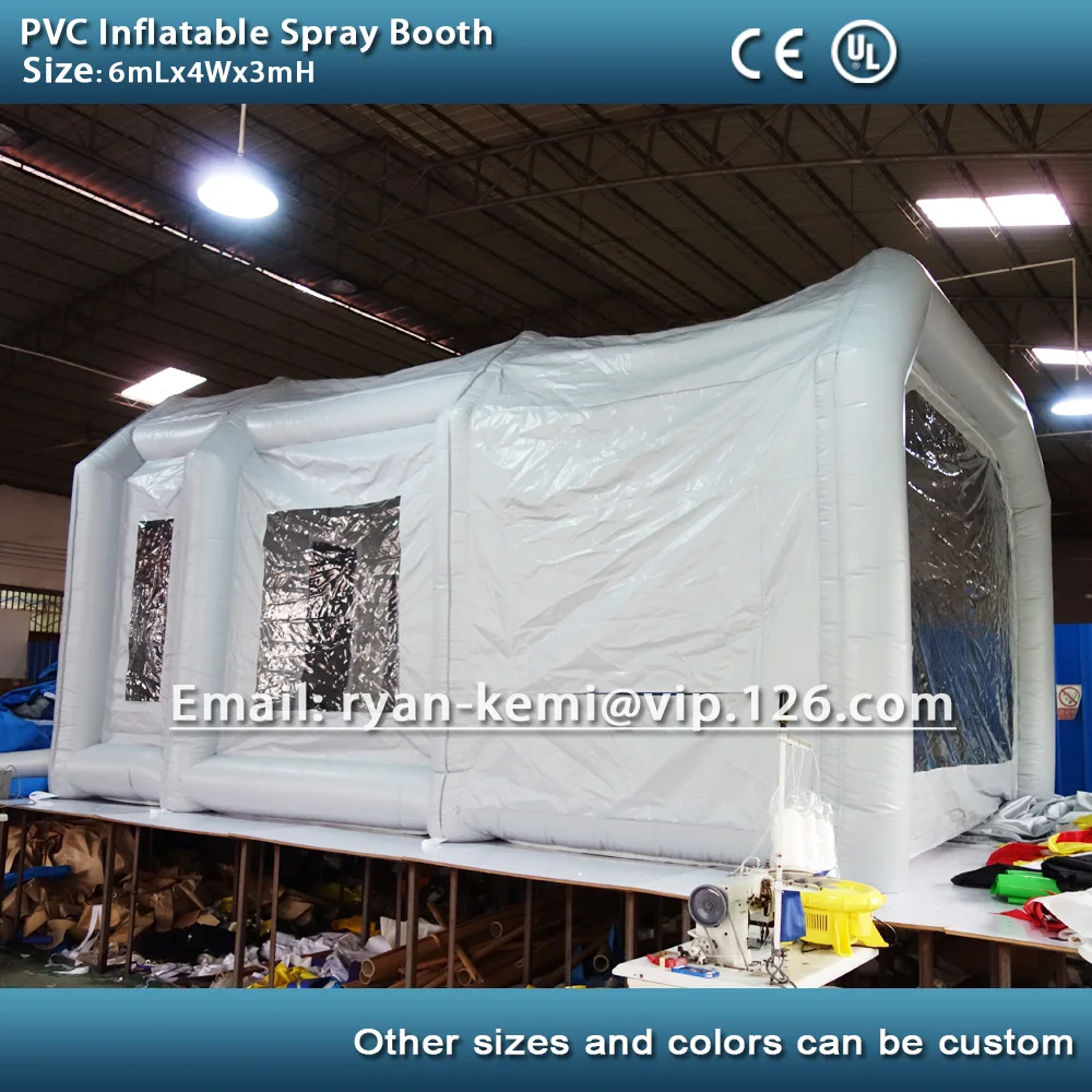 Free shipping 6m PVC tarpaulin inflatable spray booth inflatable paint booth inflatable car spray booth tent