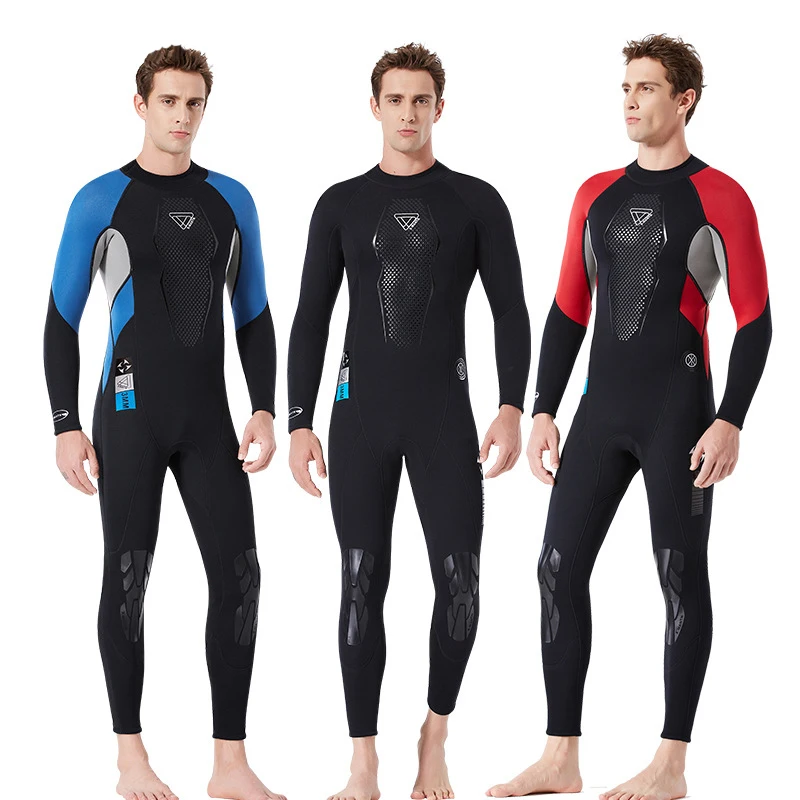 

Mens 3MM Neoprene Wetsuit Warm One Piece Wet Suit for Spearfishing Surfing Sunscreen Scuba Diving Wetsuit Rubber Suit for Men