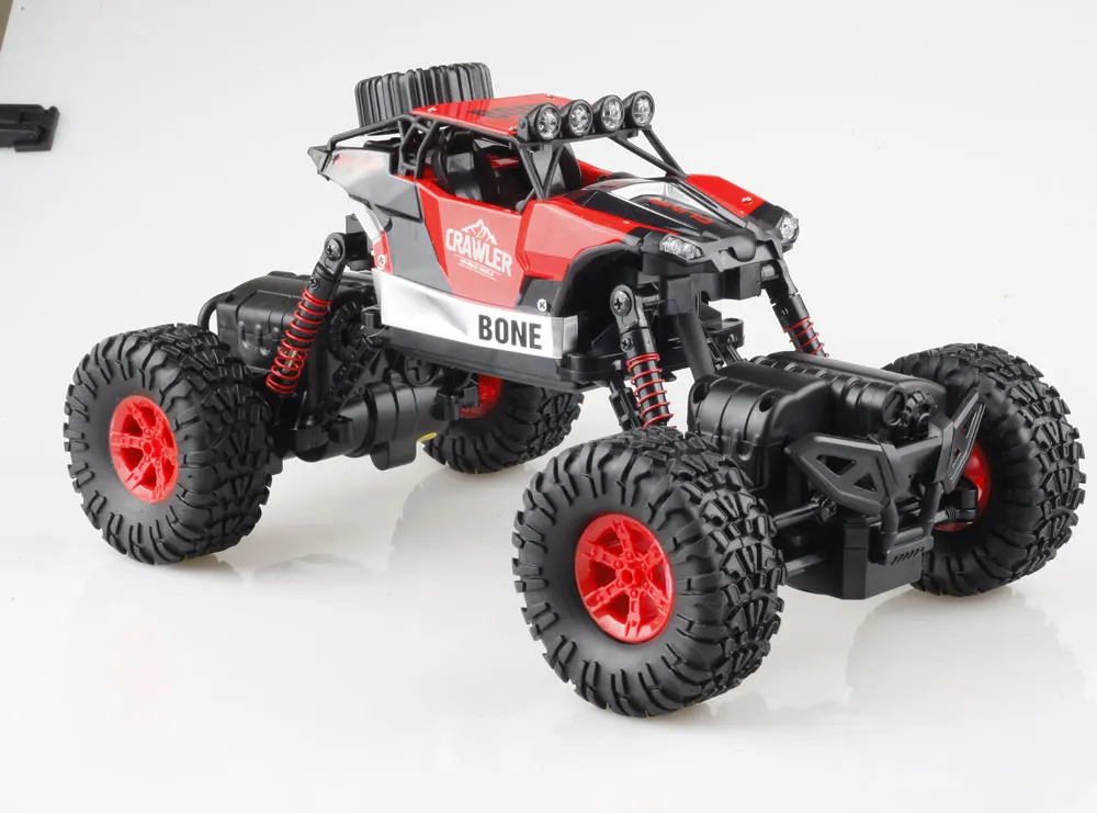 GizmoVine 2,4 г 4WD RC автомобиль двойные двигатели Bigfoot автомобиль дистанционного Управление игрушки 1/16 Водонепроницаемый RC Desert багги грузовик грязи велосипед для детей - Цвет: Красный