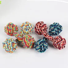 Самая низкая цена! Pet тканая хлопковая веревка мяч/кошки и жевательная игрушка для собак/собаки Узел игрушка/игрушки для домашних животных