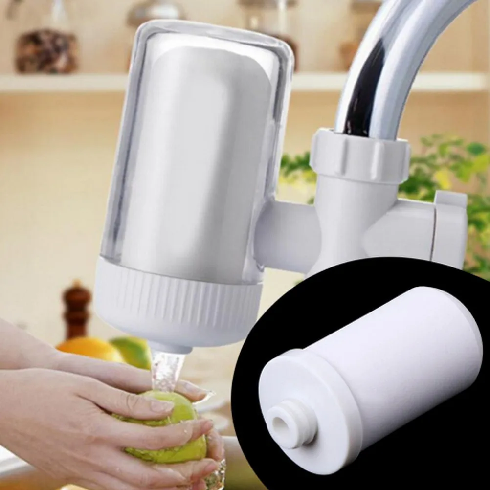 High Quality Ceramic White Faucet Mount Water Filter System Replacement Purifier Cartridge Home Kitchen