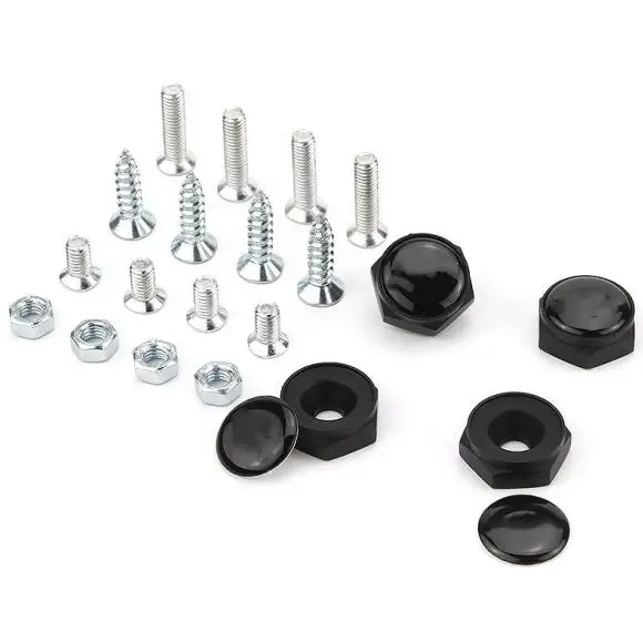 Black Car License Plate Screws Thread License Plate Bolt Frame Bolts