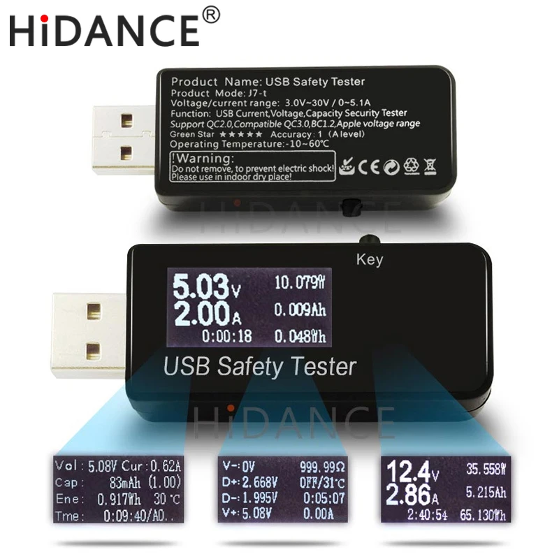 USB тестер постоянного тока 3 30 в вольтметр амперметр измеритель текущего