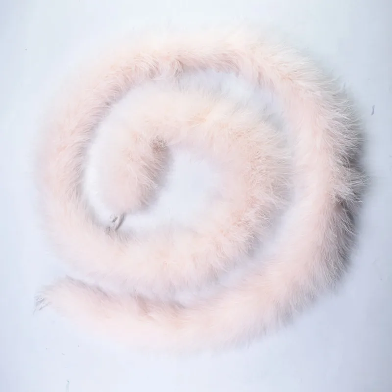 2 м/лот пушистые перья индейки Боа около 50 г Марабу черное белое перо для поделок boas в полоску карнавальный костюм Плюмы - Цвет: Shell Pink