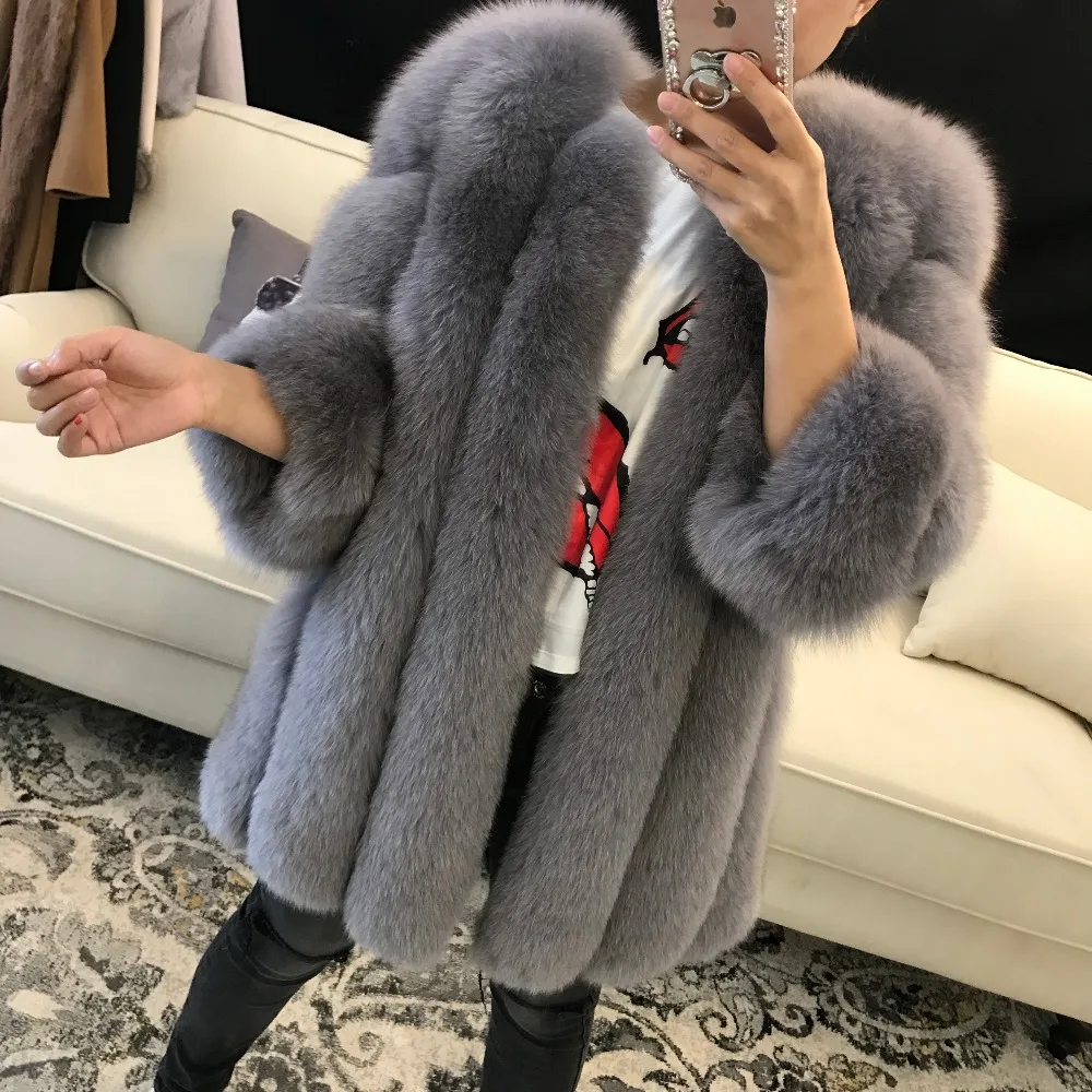 Женская зимняя шуба из натурального Лисьего меха|real fox fur coat|real furfox |