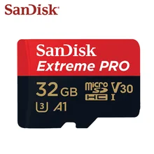 Двойной Флеш-накопитель SanDisk Extreme Pro карты памяти 64 ГБ microSDXC UHS-I micro SD карта 32 Гб microSDHC TF карты 100 МБ/с. Class10 U3 с адаптером SD