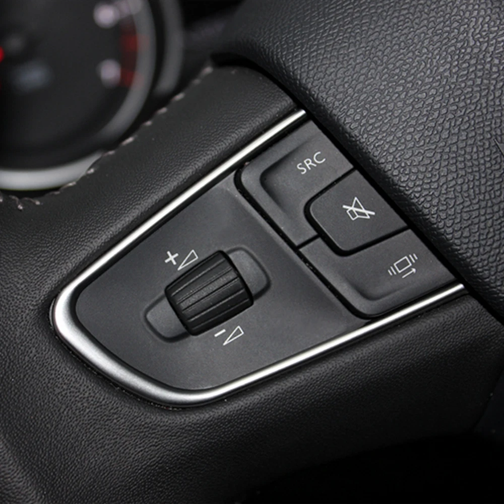 

Auto Interior Steering Wheel Insert Cover Moulding Trim Strip Decoration Fit For Peugeot 408 508 2014 2015 CITROEN C4 C3-XR