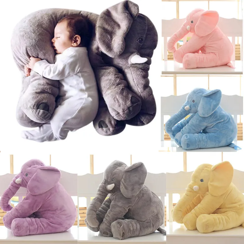 

Cartoon Big Size Plush Elephant Toy Kids Sleeping Back Cushion Stuffed Pillow Elephant Doll Baby Doll Birthday Gift for Kids