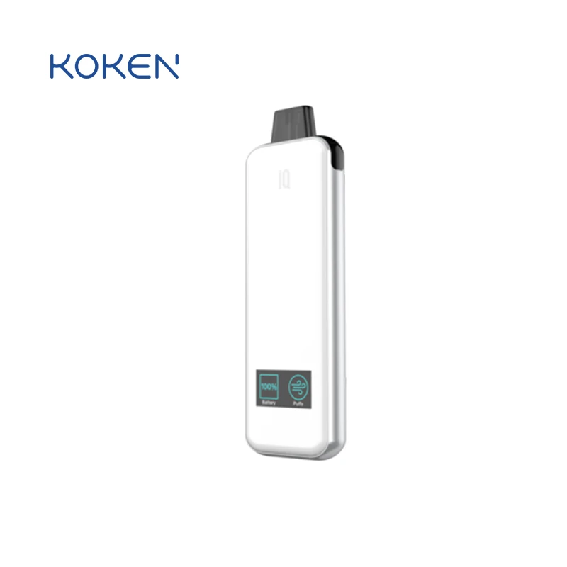 

KOKEN Portable Electronic Cigarette White Rectangular USB Charging Electronic Cigarette 2.0 Ml Cartridge Capacity