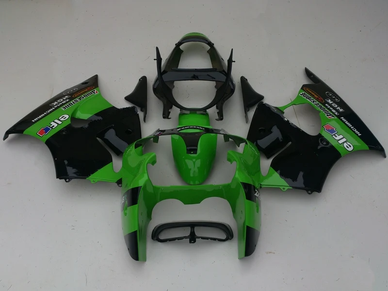 Комплект обтекателей OEM для Kawasaki ninja ZX 6R 2000 2001 2002 ZX6R 00 01 02 комплект зеленого и