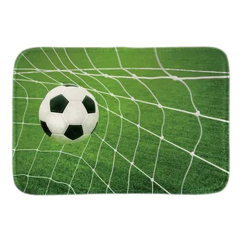 

Soccer Goal Doormat Sport Ball Indoor Outdoor Front Door Floor Mat Home Decorative Short Plush Fabric Livingroom Bathroom Mats