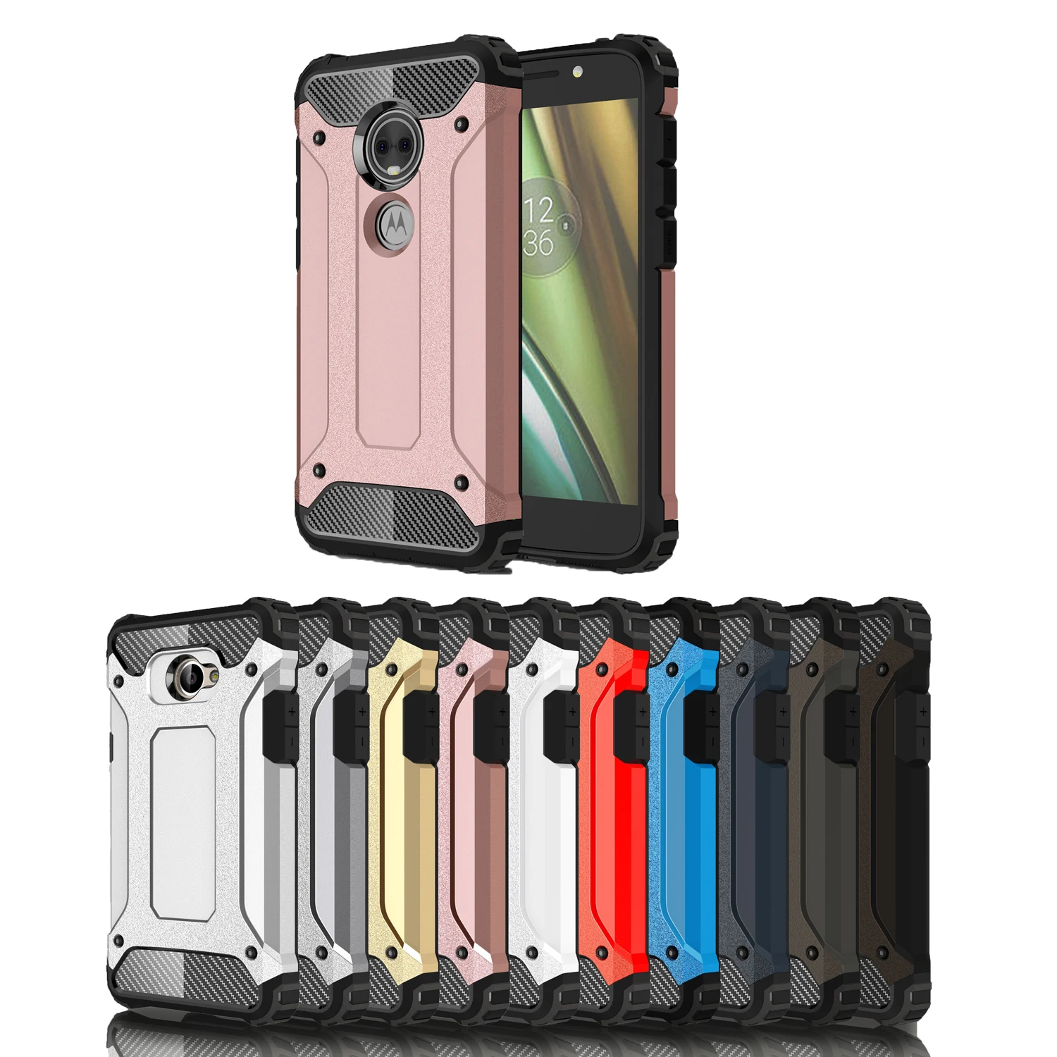 Heavy Duty Hard Silicone Case for Motorola Moto E5 E 5 Play XT1921 1