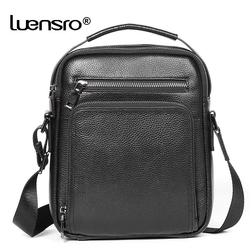 

Men Shoulder Bag Genuine Leather Men Bags Ipad Handbags Male Messenger Crosbody Bags Leather Satchel Small Handbag Male Bag