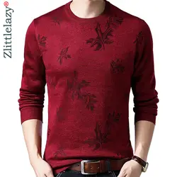2019 дизайнерский пуловер кленовые листья Мужчины свитер платье толстые зимние теплые Джерси Вязаные свитеры мужские одежда зауженного