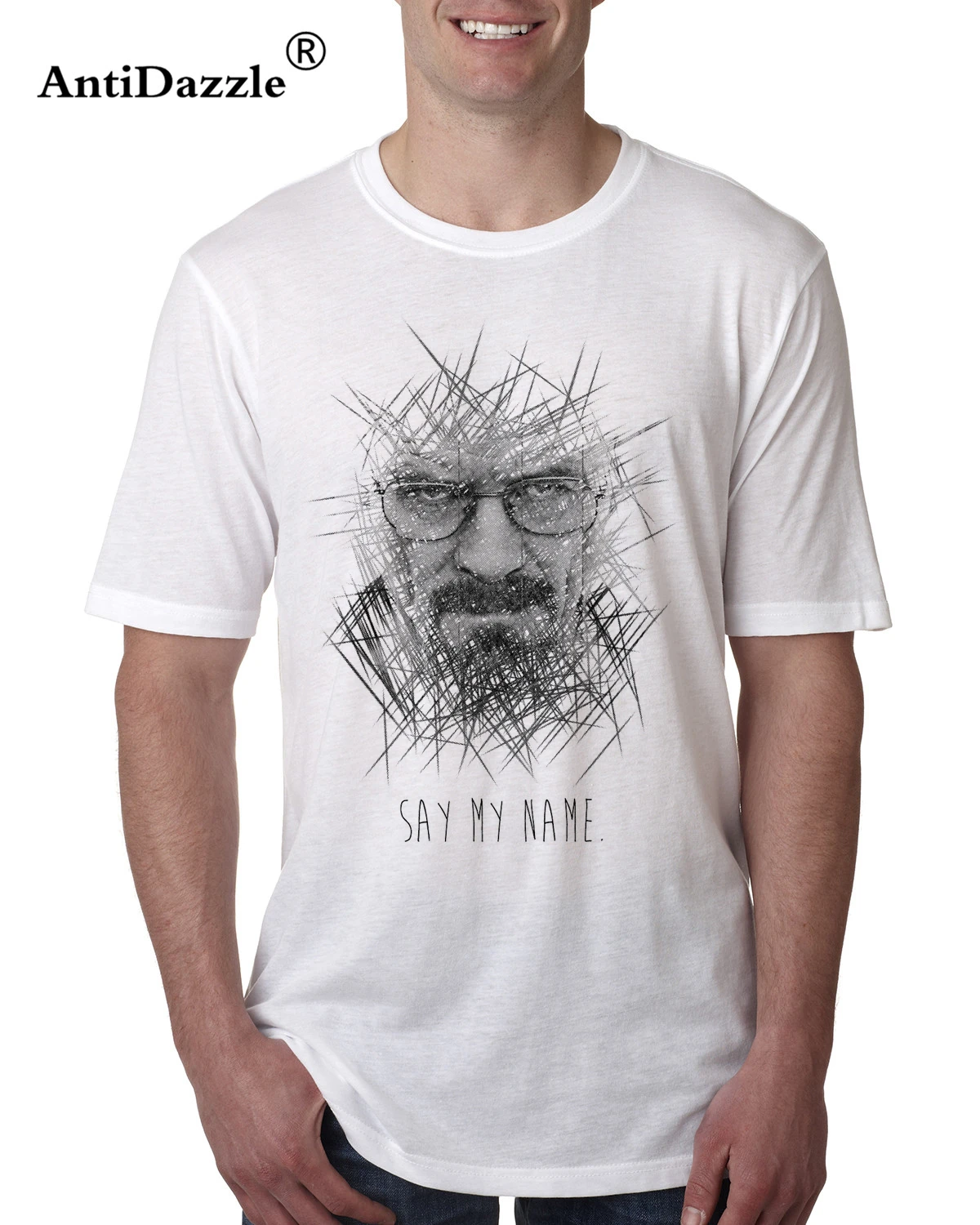 Antidazzle ручная роспись Breaking Bad Гейзенберг Уолтер Уайт для мужчин короткий рукав