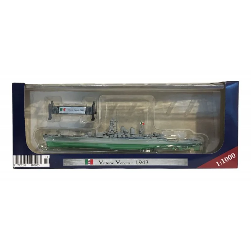 

AMER 1/1000 Scale Military Model Toy Italy Vittorio Veneto 1943 Battleship Diecast Metal Ship Model Toy For Collection,Gift,Kids