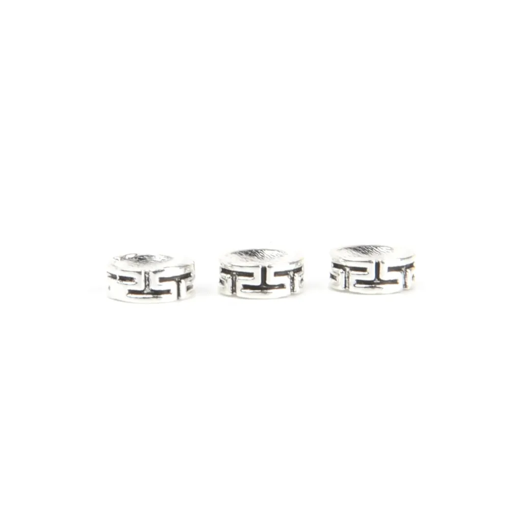 

7mm Antique Silver Tibetan Rondelle Beads Spacer Beads For Making Bracelet Jewelry