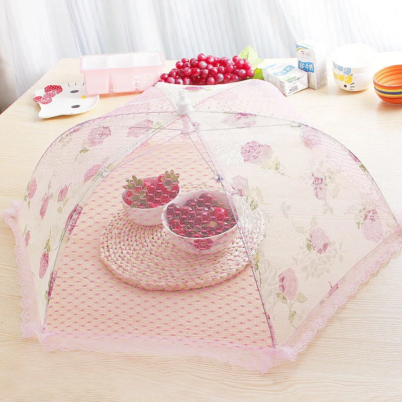 Table Leaf Mustard Cover Food Dish Foldable Umbrella Lace | Дом и сад