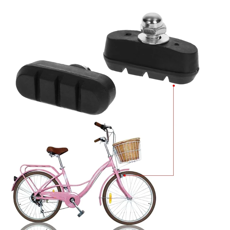 

2pcs Bicycle Brake Pads Children Bike Rubber Blocks Safety Cycling Parts Tackle