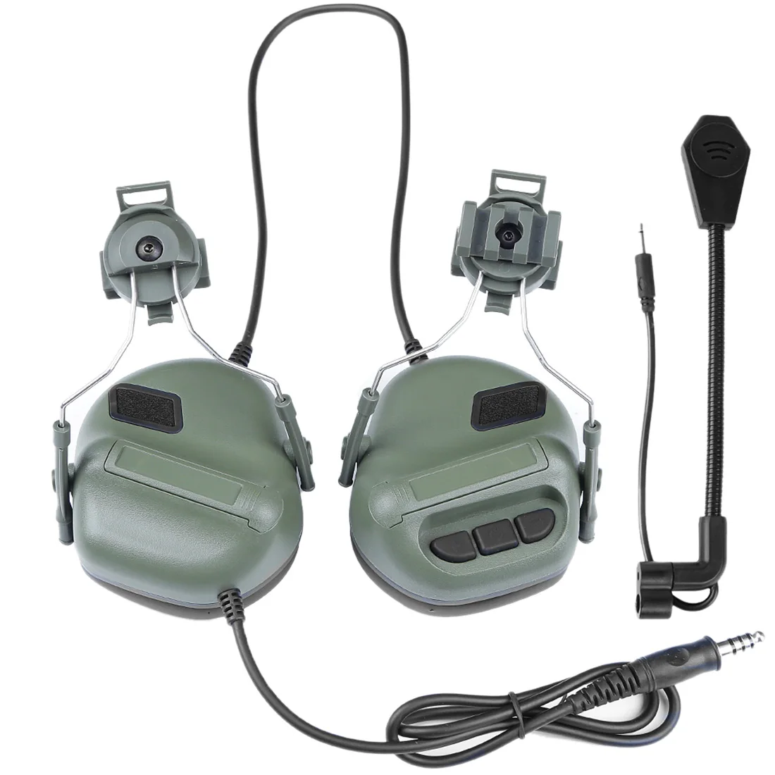 

WST Gen.5 Helmet Upgrade Communication Noise Cancel Headphones Sound Pickup Reduction Airsoft Headset -OD/Tan/Black