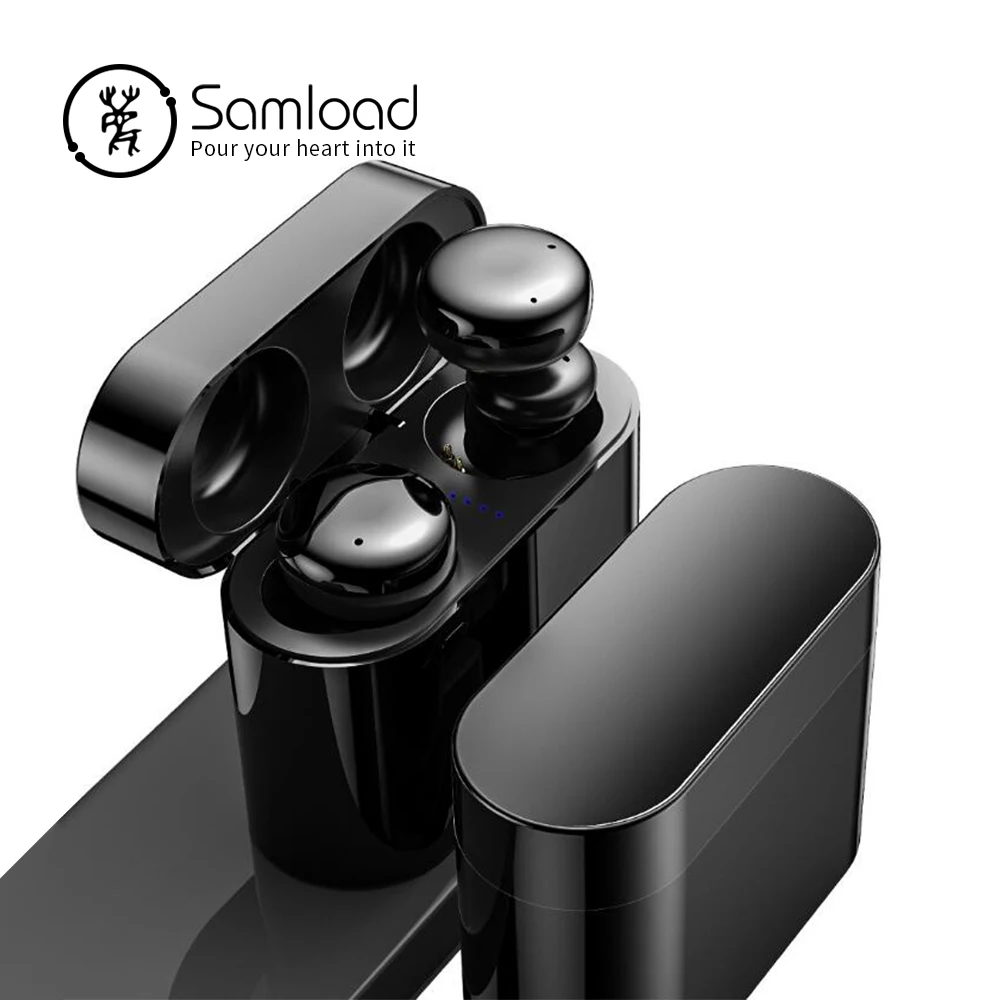 

Samload Active Noise Cancelling Headphones Wireless HIFI Sound Earbuds Bluetooth 5.0 ANC Headphones with charging box For iPhone