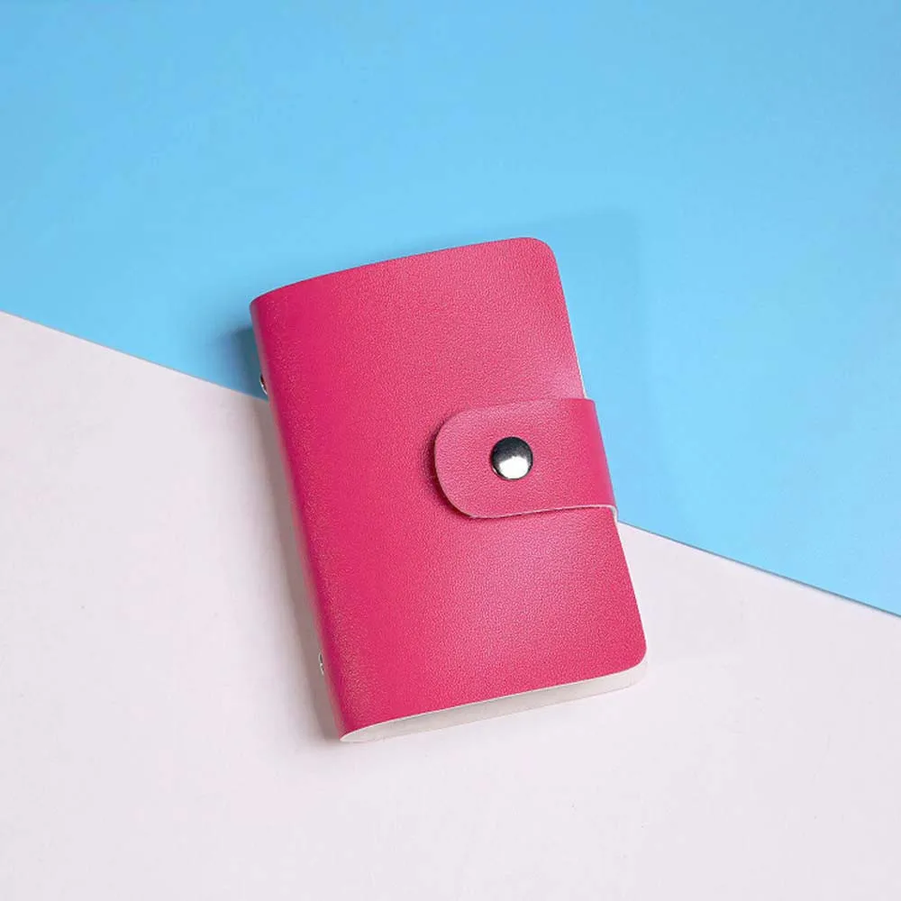 

Wallet purse Unisex fashion casual solid mini large capacity card package High quality Leather Credit Case Card Business Card#S