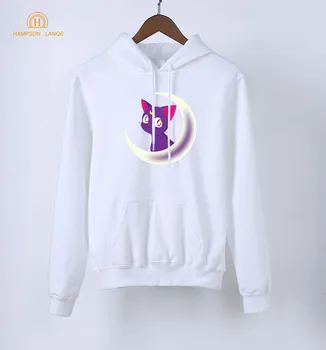 

HAMPSON LANQE Sailor Moon Kawaii Anime Hoodies Adult 2020 New Arrival Spring Autumn Sweatshirts Cute Women's K-pop Hoodies