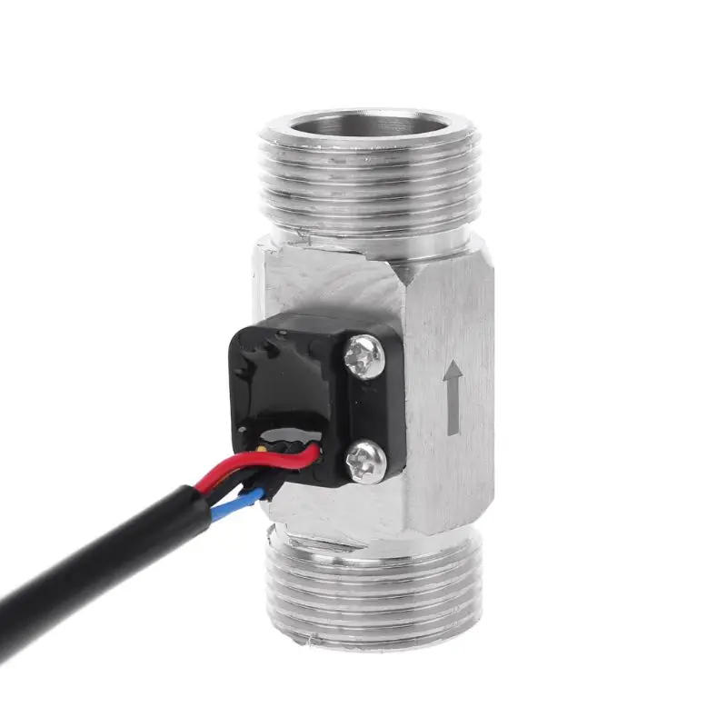 

Stainless Steel G3/4 Water Flow Meter With NTC Temperature Measurement Digital Hall Effect Flowmeter Turbine Flow Sensor G6KA