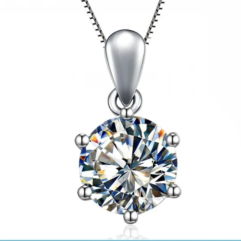 Подвеска Glisten 2CTW 8 0 мм G-H Moissanite подвеска из серебра 925 пробы с бриллиантом гарантия