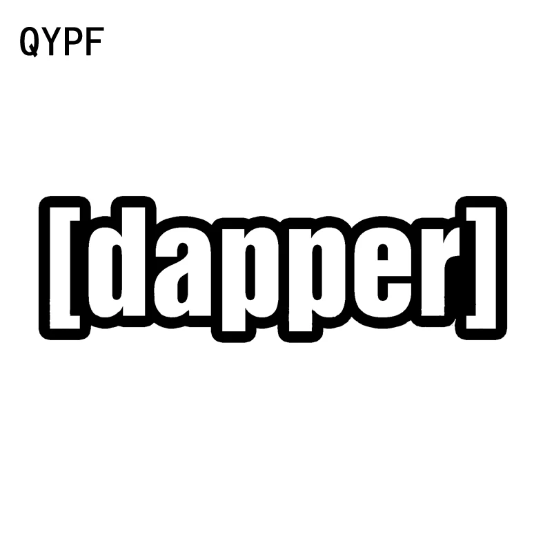 QYPF 14,2 см * 4,5 см крутой автомобиль стиль Dapper виниловые украшения автомобиля стикер наклейка черный серебристый Графический C15-1538