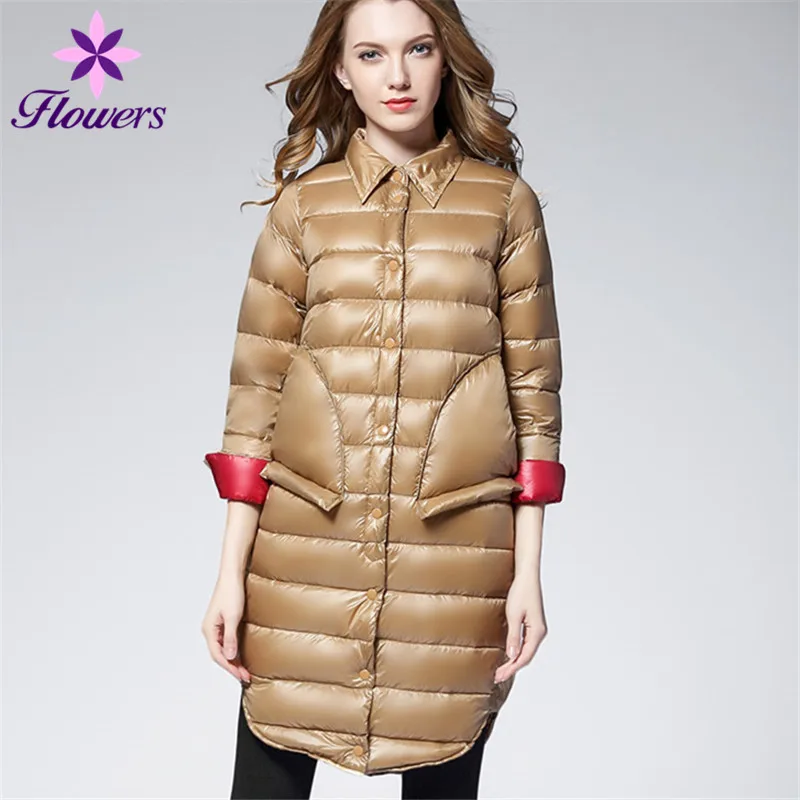 Chemise Coréenne De red Survêtement La Col Plus Black Manteau green Poche Parkas Le D'hiver Grande Femmes Bas Vers Veste Taille Lq359 pink Vêtements Mode Long khaki pxaq4rwvp