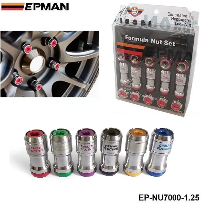 Аутентичные EPMAN ACORN RIM Racing колесные гайки винты 20X1 25 20 шт. для автомобилей Toyota EP NU7000