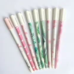 Симпатичные Фламинго зеленый лист Cherry Blossom корейский гель ручка для школы офисная техника студент, пишущий канцелярские