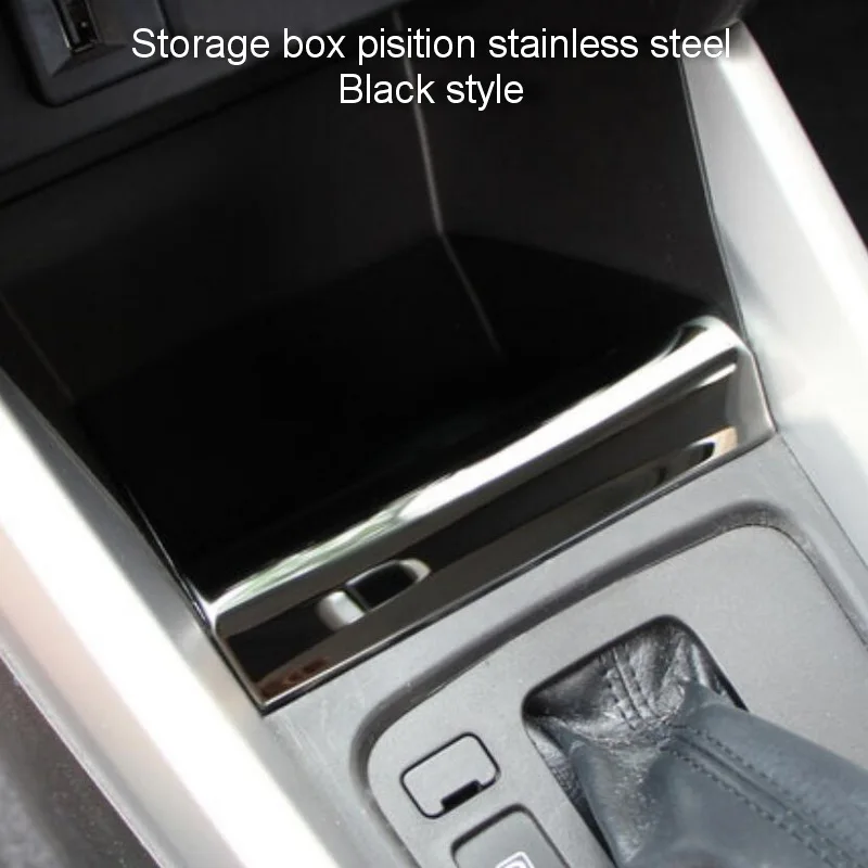 Tonlinker наклейки для SUZUKI Vitara-18 автомобильный Стайлинг 1 шт. нержавеющая сталь центральная консоль интерьерные накладки наклейка - Название цвета: Storage box black