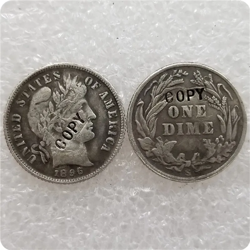 США 1896-P, S, O Парикмахерская Liberty Head Dime копия памятных монет-копии монет медаль коллекционные монеты