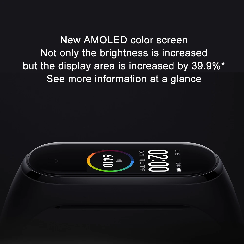  In stock Xiaomi Band 4 Smart Bracelet 0.96'' AMOLED Color Touch Screen Heart Rate Fitness Wristband - 33036544114