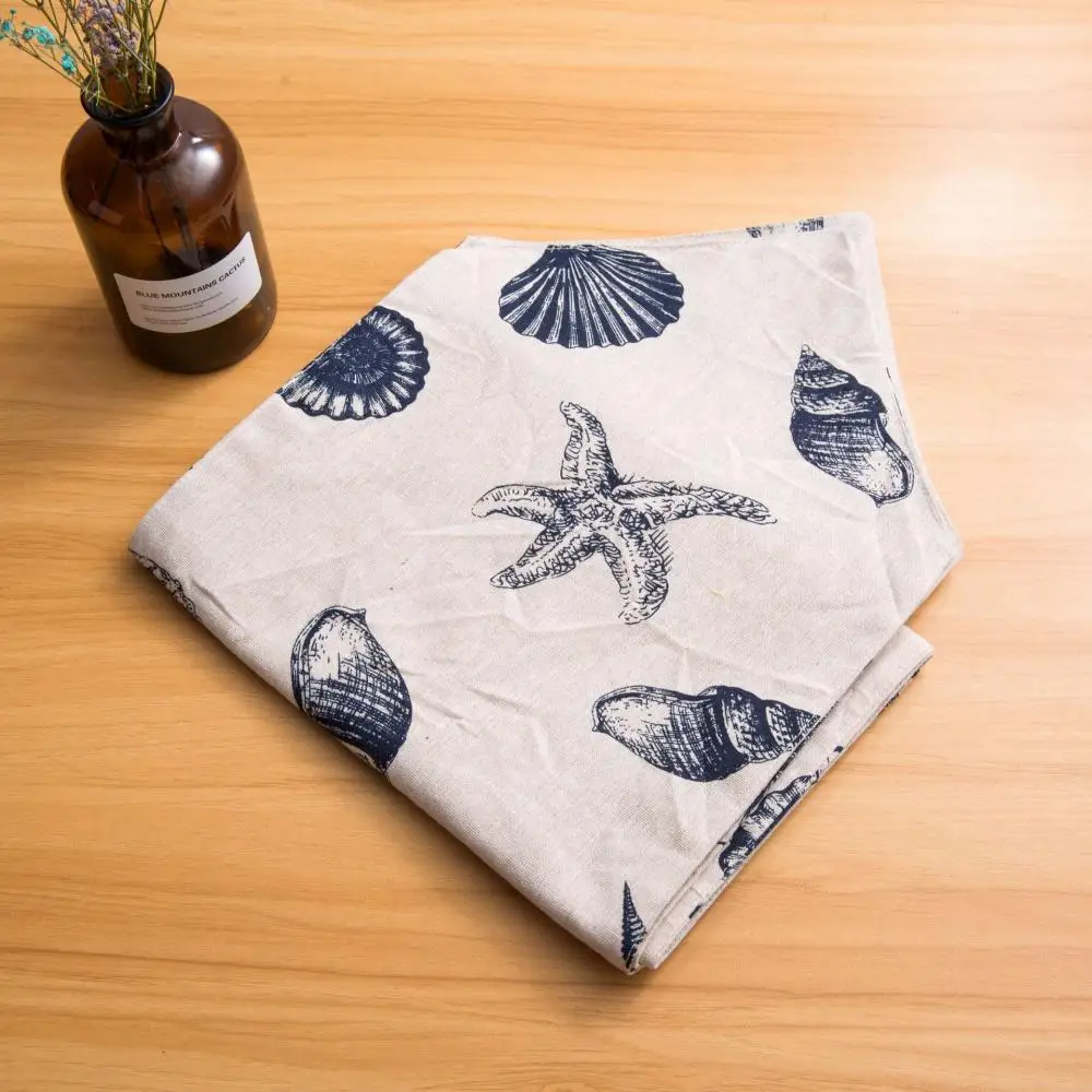 Marine Life Ocean Starfish Beach Cotton Sateen Table Runner by Spoonflower Nautical Table Runner I Wish Upon A Starfish by lisakling
