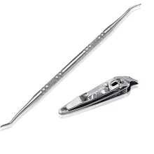 1 набор из нержавеющей стали, резак для ногтей, машинка для стрижки ногтей, триммер, ножницы для пальцев или пальцев ног, двусторонняя Чистка, маникюр, уход за крючком